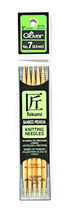 Clover Takumi Bamboo 5 Inch Double Point Knitting Needle Size 7 - £12.60 GBP