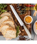 Bread Knife Stainless Steel Chef Home Kitchen Cutting Tools Bakery Wedin... - €27,08 EUR
