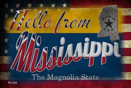 Hello From Mississippi Novelty Metal Postcard - £12.47 GBP