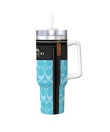 Blue Luxury 40oz Tumbler Purse with Handle,  Free Ship! - $761.26 MXN