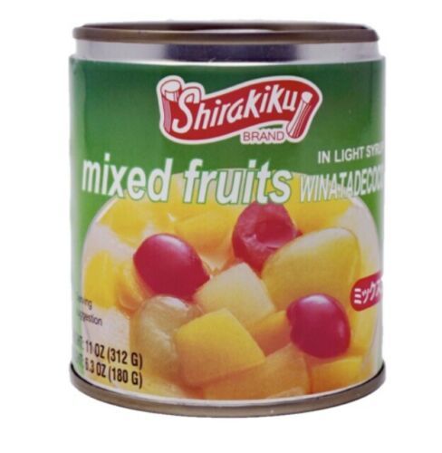 Shirakiku Mixed Fruits In Light Syrup 11 Oz Can (Pack Of 8) - £62.27 GBP