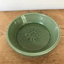 Vtg GPA Made In France Terracotta Ceramic Small Green Dish Plant Plate B... - £11.87 GBP