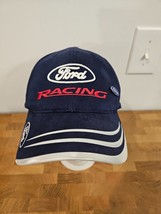 Official Ford Racing Strapback Hat NASCAR Adjustable Strap Checkered Fla... - £10.30 GBP