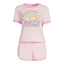 Coca-Cola Women&#39;s Pink Ringer T-Shirt and Lounge Pajama Set Size 2X 18W-20W - £7.86 GBP