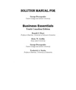 Solution Manual For Business Essentials, Canadian Edition, 10th Edition ... - $24.95 CAD