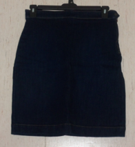 New Womens Ann Taylor Factory Dark Wash Stretch Denim Skirt Size 10 No Slits! - £22.38 GBP