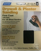 10X Drywall/Plaster Fine Sanding Screens (3pk 4.5&#39;&#39;x5.5&#39;&#39; for 1/4 Sheet Sanders) - £4.57 GBP