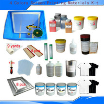 Free shipping multifunctional 4 Colors Screen Printing Materials Kit - £437.96 GBP