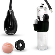 LeLuv eGrip Electric Vibrating Penis Pump | Silicone Hose &amp; Fleshlike Donut Seal - £66.70 GBP+