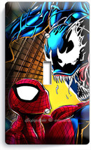 Spiderman Vs Venom Superhero Single Light Switch Wall Plate Boys Room Home Decor - £8.16 GBP