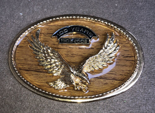 100 YEARS 1903 to 2003 EMBOSSED GOLD FLYING EAGLE PLAQUE PAPERWEIGHT - $3.47