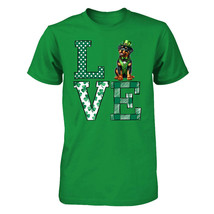 Love Rottweiler Dog Tshirt Shamrock Clover St Patrick&#39;s Day Dogs Lover T... - $16.88+