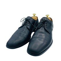 HUGO BOSS Men&#39;s Black Leather Lace Up Oxford Dress Shoes US 8 - £47.81 GBP