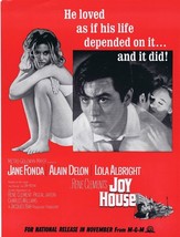 Joy House 1964 ORIGINAL Vintage 9x12 Industry Ad Jane Fonda - £23.72 GBP