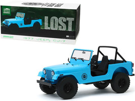 1977 Jeep CJ-7 Dharma Blue Lost 2004-2010 TV Series 1/18 Diecast Car Greenlight - £60.89 GBP