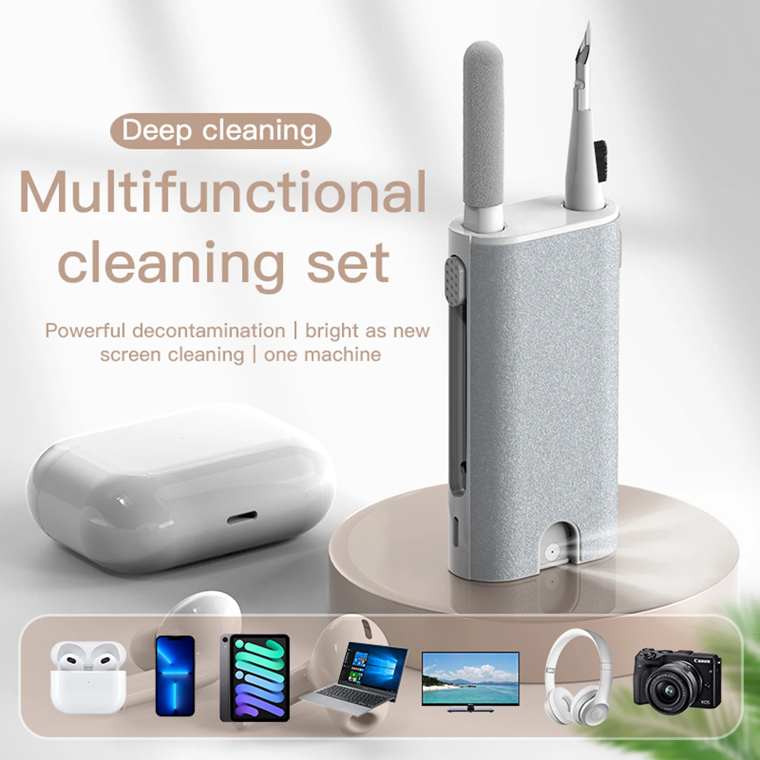 Play 5 in 1 Earphone Cleaner Brush Kit Camera Phone Tablet Laptop TV Screen Clea - £23.30 GBP