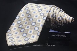 Croft And Barrow Tie Silver Multi Color Squares Necktie New - £8.65 GBP