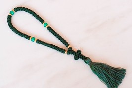 50 Knots Green prayer rope with green beads Orthodox Christian chotki present - £19.21 GBP