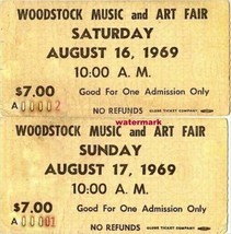 Rare Vintage Woodstock Concert Tickets August 16 , 1969 Print Photo All Sizes - £3.81 GBP+