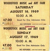 Rare Vintage Woodstock Concert Tickets August 16 , 1969 PRINT PHOTO ALL ... - $4.67+