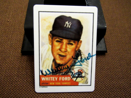 Whitey Ford Yankees Hof Signed Auto 1990 Porcelain L/E Topps 207 Card Bas Beauty - £296.00 GBP