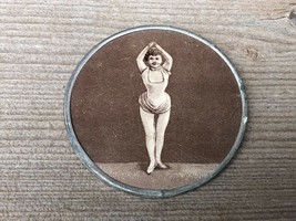 Antique Child Ballerina Girl Novelty Pocket Mirror - $14.80