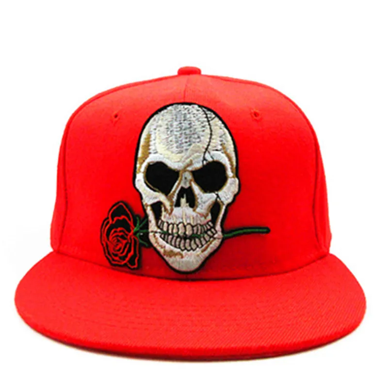 Rose  Embroidery Cotton Baseball Cap Hip-hop Cap Adjustable Snapback Hats for Me - £85.13 GBP
