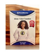 10 New Printworks White T-Shirt Transfers 8.5&quot; x 11&quot; Package Corner is D... - $8.59