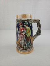 Napcoware 8&quot; Beer Stein German European Man Woman Dog Marked Japan 6584 ... - £8.00 GBP