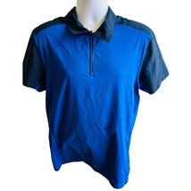 Mountain Hardwear Men&#39;s Blue Half Zip Short Sleeve Athletic Shirt Medium... - $23.75