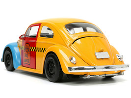 1959 Volkswagen Beetle Taxi Yellow Blue Oscar&#39;s Taxi Service Oscar the Grouch Di - £39.02 GBP