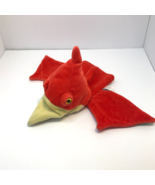 Aurora PTERODACTYL Dinosaur Plush Hand Puppet Red with Yellow Beak - $7.91