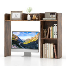 3-Tier Multipurpose Desk Bookshelf with 4 Shelves-Brown - Color: Brown - $1,732.89 MXN