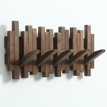 Natural Wood Wall Mounted Piano Coat Rack| Coat Rack Wall Mount| Flip Down Wall - £38.88 GBP