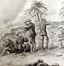 American Advance Line Santiago Spanish War 1899 Victorian Print DWV7B - £23.97 GBP