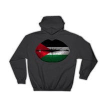 Lips Jordanian Flag : Gift Hoodie Jordan Expat Country For Her Woman Feminine Wo - £28.31 GBP