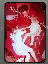1956 Christmas Dad Young Daughters Vintage Game Ektachrome Slide - £3.52 GBP