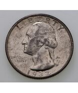 1932-S 25C Washington Quarter in AU Condition, Mostly White, Strong Luster - $397.51