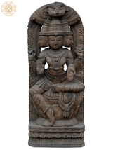 36&quot;Large Lord Brahma Tri Mukhi | Wooden Statue| Lord Brahma | Home Decor - £1,184.45 GBP