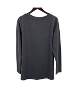 Croft &amp; Barrow Grey Crewneck Fleece Shirt Size Medium - £8.38 GBP