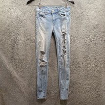 American Eagle Jeans Womens Size 0 Regular Super Stretch X Jegging Light Wash - £7.53 GBP