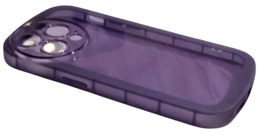 Soft Fashion Case for iPhone 15 PRO - PURPLE CLEAR  - Protective TPU Bumper Case image 3