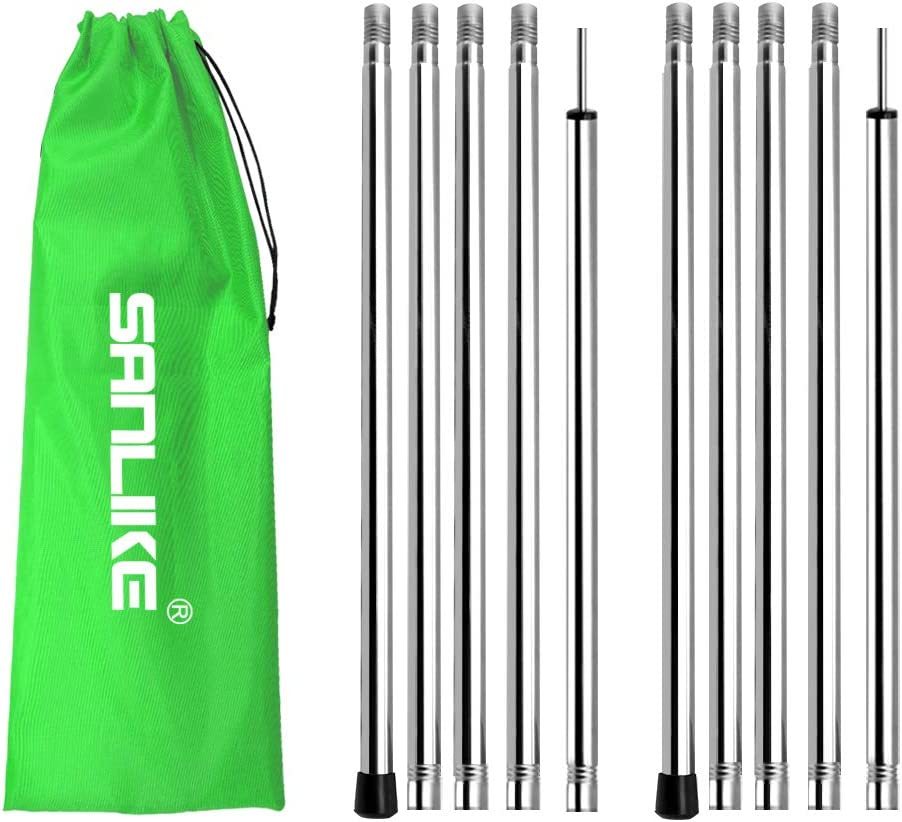 SANLIKE Tarp Poles Adjustable 75 in Camping Tent Poles for Tarp Portable - $35.99