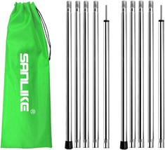 SANLIKE Tarp Poles Adjustable 75 in Camping Tent Poles for Tarp Portable - £30.04 GBP