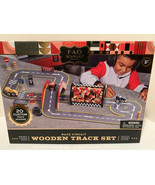 NIB - FAO Schwarz 60 Piece Race Circuit Wooden Track Set - £39.25 GBP