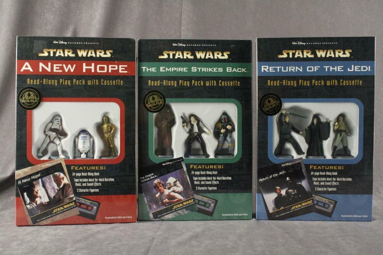 20th Anniversary STAR WARS Walt Disney NOS Read Along Play Packs &amp; Casse... - $31.49