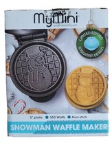 Waffle Maker My Mini Snowman Blue Compact 5 inch Non Stick Limited Edition - £8.27 GBP