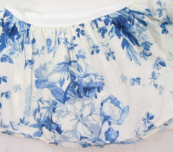 Ralph Lauren Elsa Floral Blue Ruffled Queen Bed-Skirt - $120.00