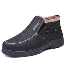 Cotton Shoes Winter New Men&#39;s Shoes Plus Velvet Thickening Casual Cotton Boots H - £24.43 GBP