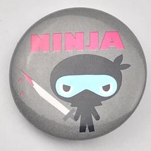 Ninja With Bloody Sword Pin Button - £7.87 GBP